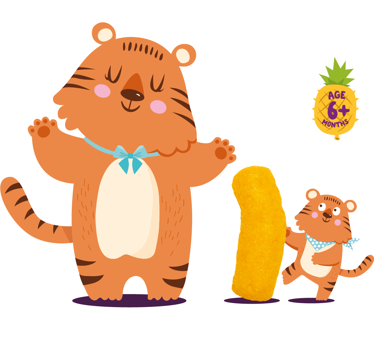 Chloe's Organics Tiger and Cub characters