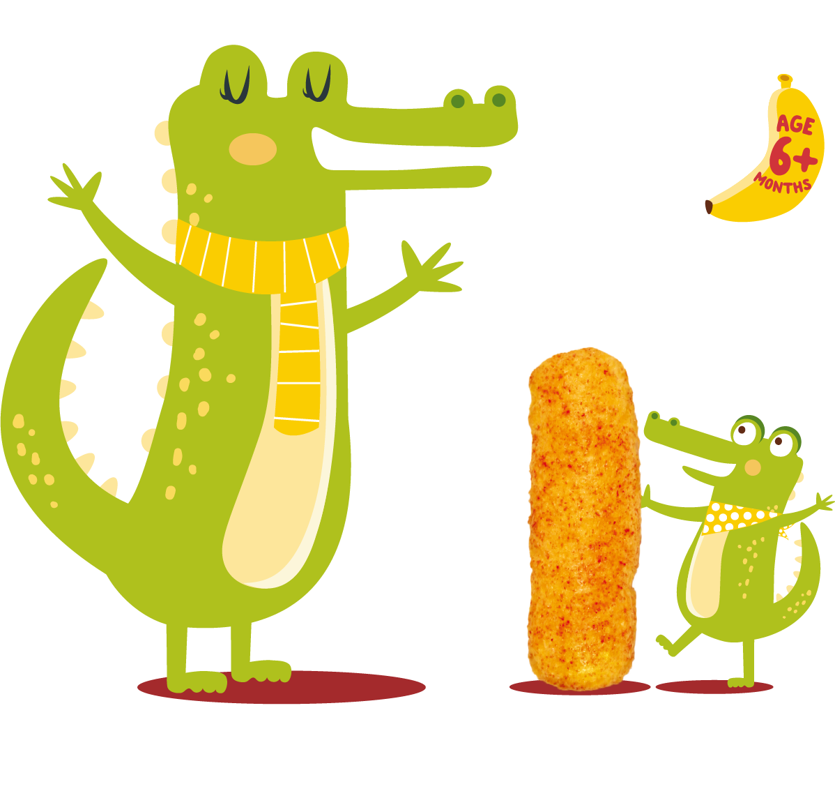 Chloe's Organics Crocodile characters